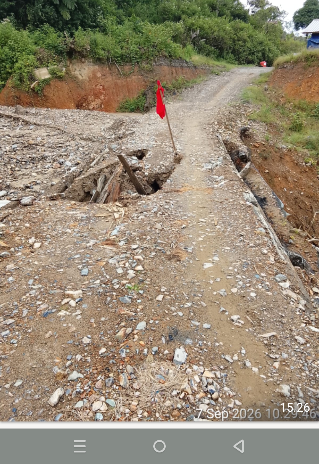 9 Bulan Rusak, Jalan Provinsi Bintang–Simpang Kraft Belum Diperbaiki Permanen
